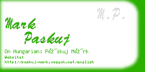 mark paskuj business card